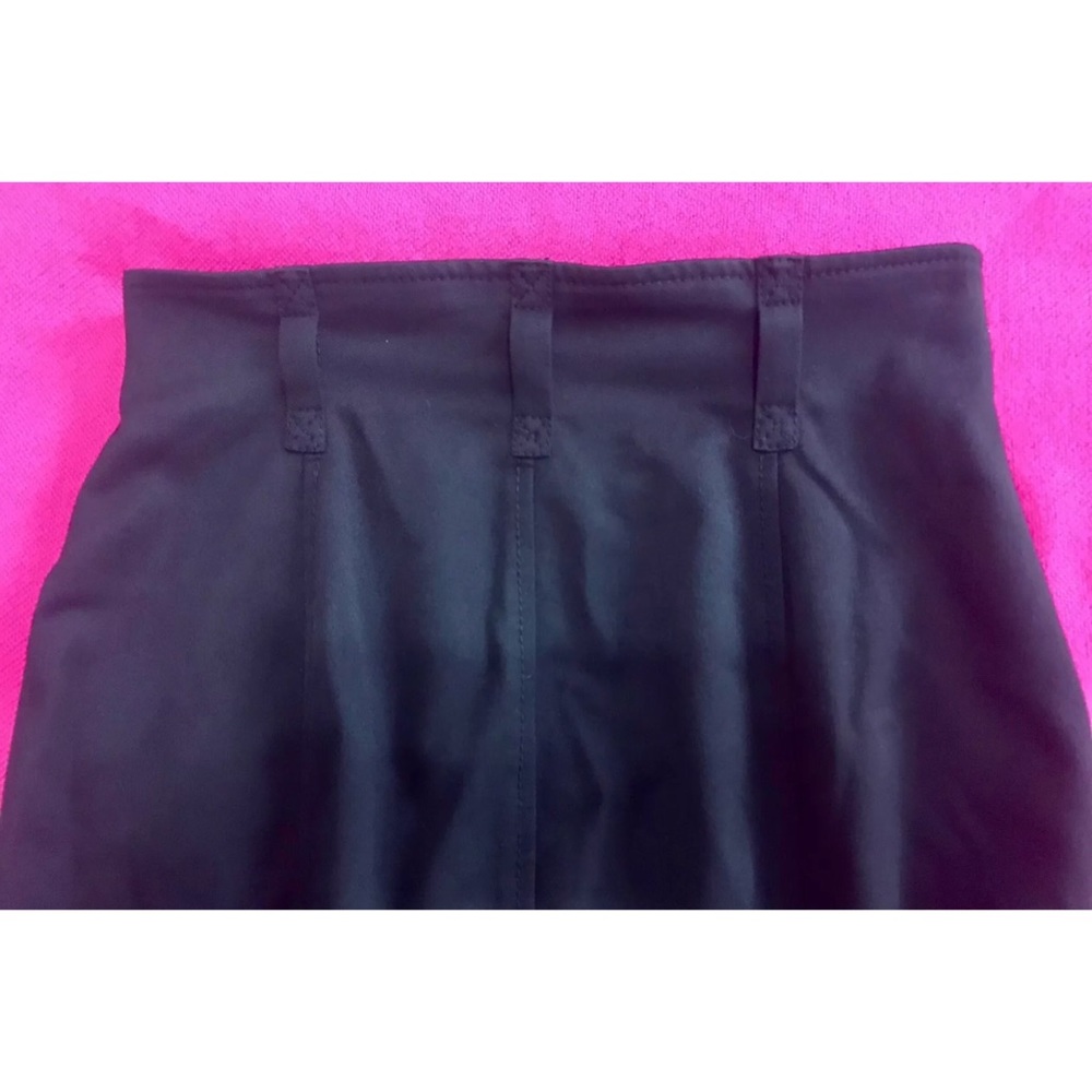 ANN TAYLOR Black Button Front Stretch Pencil Skirt - Picture 5 of 6